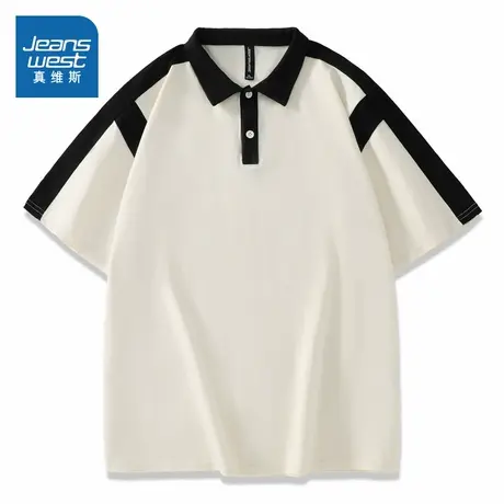 KF真维斯男装2025 夏季新款潮流POLO短袖衫百搭休闲舒适纯棉上衣商品大图