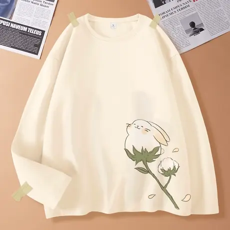 秋季长袖t恤女秋装2023新款女装早秋纯棉上衣学生打底衫初秋女款图片