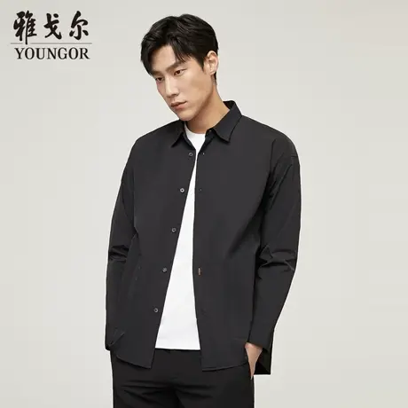 雅戈尔奥莱 男装外套衬衫秋季新款商务休闲易打理长袖衬衫男商品大图