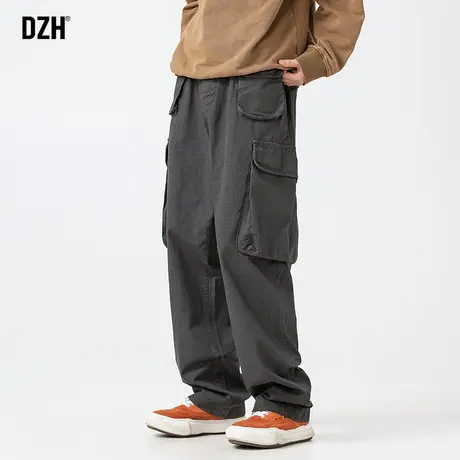 男士纯棉工装裤男直筒宽松休闲裤子美式高街2023新款直筒裤春秋季商品大图