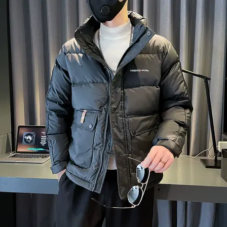 轻薄羽绒服冬季防寒加厚2023年新款宽松立领冬装口袋羽绒棉服外套图片