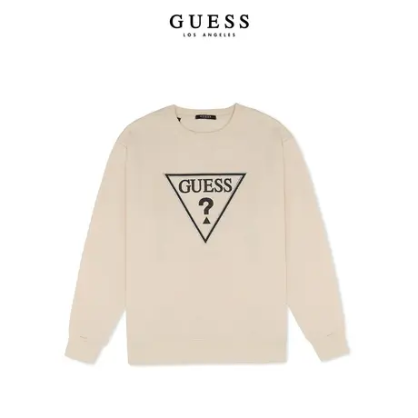 GUESS男美式复古倒三角字母logo圆领长袖卫衣-KM4K5452K商品大图