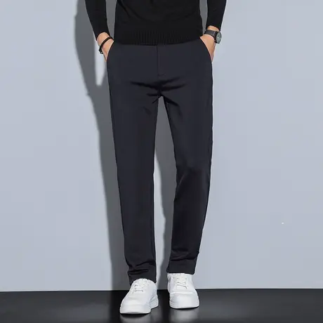 男士休闲裤子修身弹力西装裤中青年春秋商务工装长裤子加厚免烫款商品大图