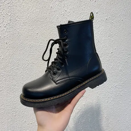 马丁靴女英伦风2023春秋季新款百搭网红薄款ins潮单靴瘦瘦短靴夏图片