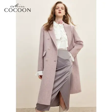 missCOCOON千金玛德琳羊毛双面呢女装2023秋冬新款小香风毛呢外套商品大图