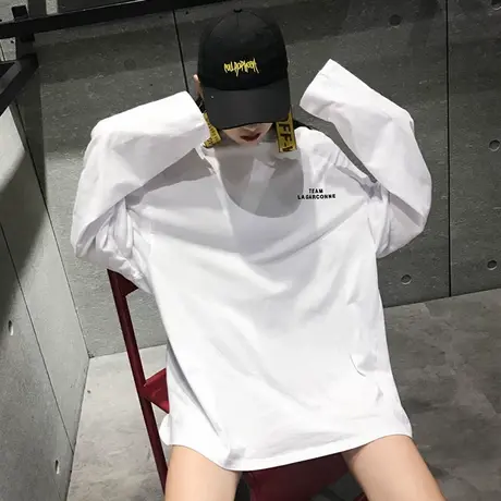 chic长袖t恤女初秋衣内搭春秋冬季洋气打底衫2024年新款白色上衣商品大图