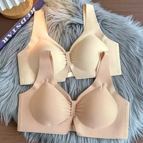 无痕收副乳调整型运动内衣女无钢圈小胸聚拢显大防下垂文胸罩图片