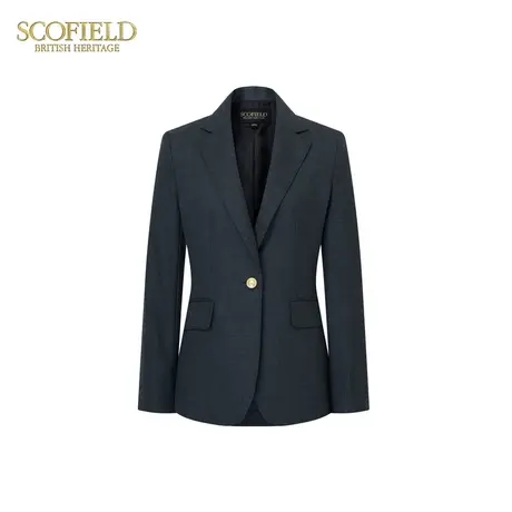 【含羊毛】Scofield女装商务一粒扣小西装收腰短外套春秋商品大图