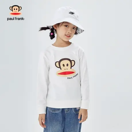 大嘴猴女童装卫衣2024春秋款新品中大童时尚印花宽松圆领上衣潮商品大图