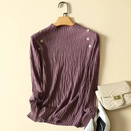 半高领毛衣套头打底衫女秋冬2023年新款内搭爆款百搭洋气针织衫女图片