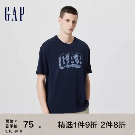 Gap男女装夏季LOGO亲肤短袖T恤672022情侣装时尚运动休闲上衣商品大图