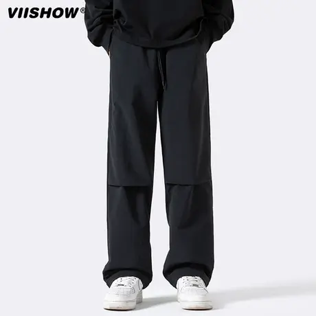 VIISHOW工装潮牌男休闲长裤痞帅宽松春秋新款直筒运动男生拖地裤商品大图