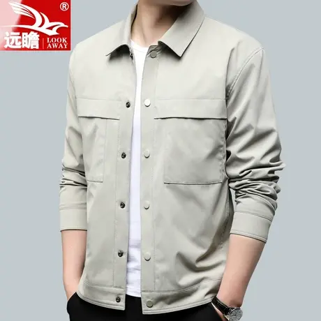 2022新款男士春季夹克男潮流帅气翻领休闲潮牌男装春秋款外套男款商品大图