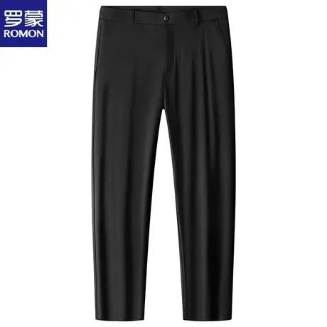 罗蒙春夏大码男士弹力西裤免烫抗皱男裤夏季薄款商务休闲冰丝长裤图片