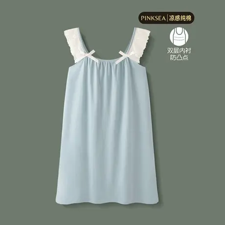 Pinksea纯棉性感睡裙女款吊带睡衣纯欲风夏季带内衬2025新款夏商品大图