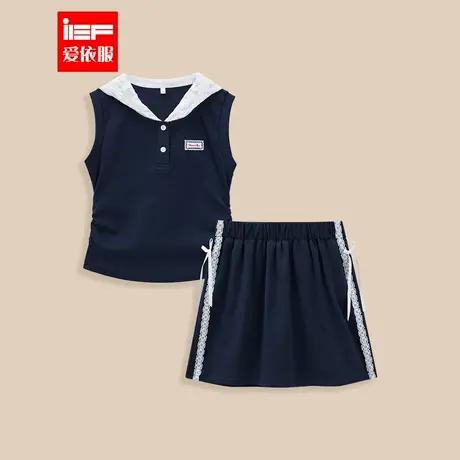 MINIIEF【爱依服童装】2025夏季新款韩版洋气休闲运动风上下套裙图片