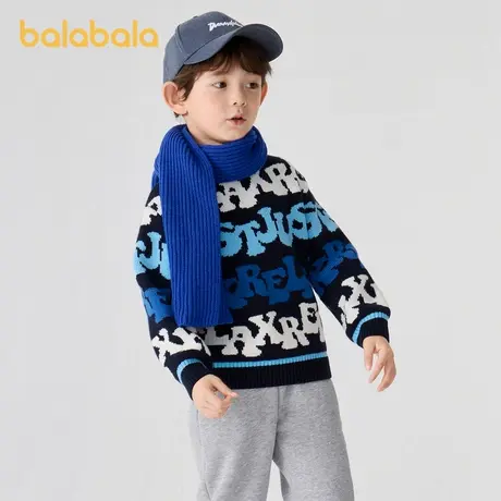 巴拉巴拉童装套头毛衣小童大童打底衫2024新款男童时尚保暖百搭潮图片