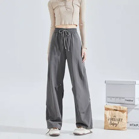 唐狮工装裤女2024秋冬新款加绒显瘦宽松阔腿裤降落伞裤爬山登山裤商品大图