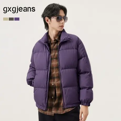 gxg.jeans男装 多色基础休闲面包服短款立领羽绒服外套 25冬新品商品大图
