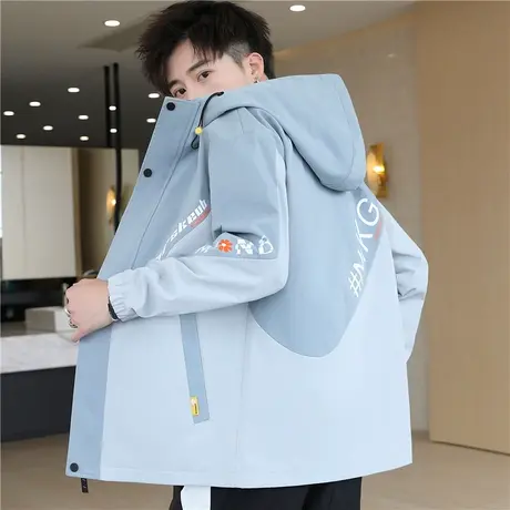 春秋季青少年加绒外套男孩夹克13高中初中学生15岁帅气大童秋装14商品大图