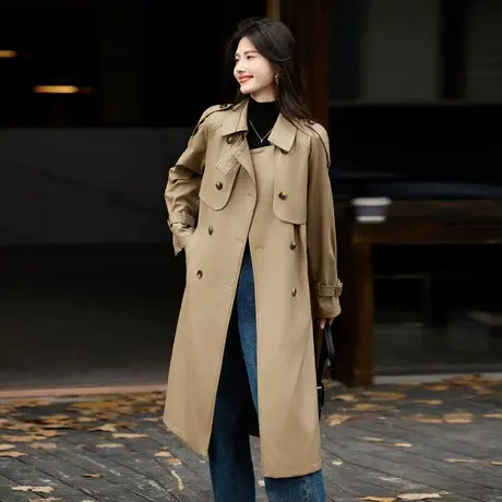 时尚气质通勤休闲风衣外套女2023年秋季新款百搭重工上班族上衣商品大图