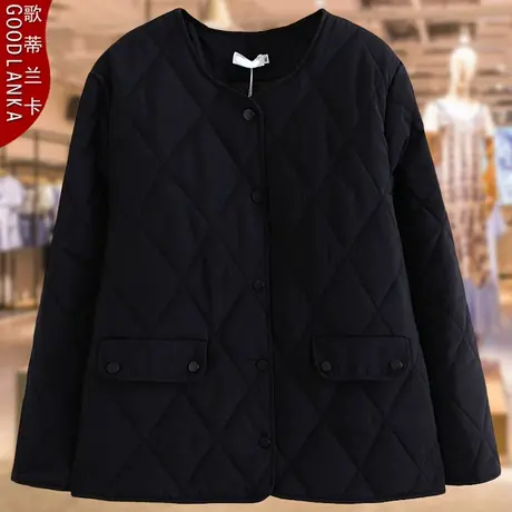 加肥加大码女装秋冬款棉衣外套洋气时尚中年40岁妈妈装羽绒棉棉服商品大图