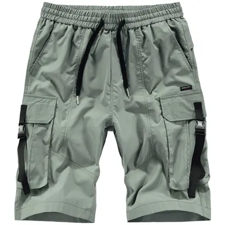 VIP夏季工装短裤男士潮牌ins休闲五分裤抽绳宽松运动中裤薄款潮流商品大图