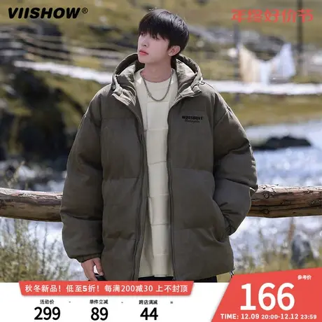 VIISHOW棉服男士冬季新款潮牌宽松连帽潮流保暖棉服棉袄外套上衣商品大图