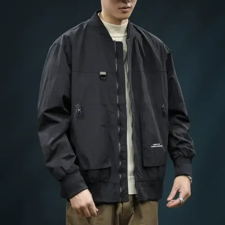 春秋款男士美式潮牌休闲棒球服外套秋冬季男装新款长袖夹克上衣服商品大图