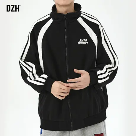 男生夹克男2024年春季新款美式立领上衣青少年宽松外套男款春秋款商品大图