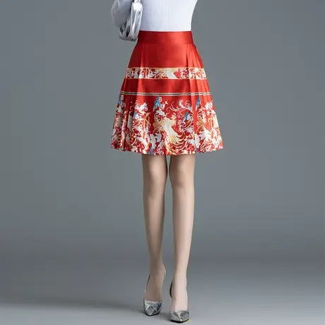 改良短款马面裙女春季2025新款高腰显瘦半身裙民族风短裙a字裙子商品大图