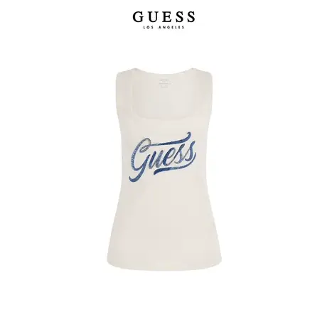 【38上新季】GUESS24年新款春季女士潮流时尚街头logo无袖针织衫图片