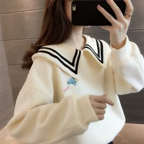 卫衣2023年新款女装韩版秋冬季秋款秋装宽松女士加绒外套爆款上衣图片