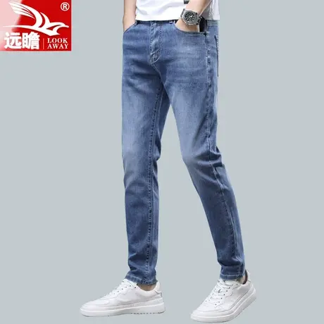 夏季牛仔裤男薄款修身男装2022新款小脚长裤夏天男裤男士裤子男款商品大图