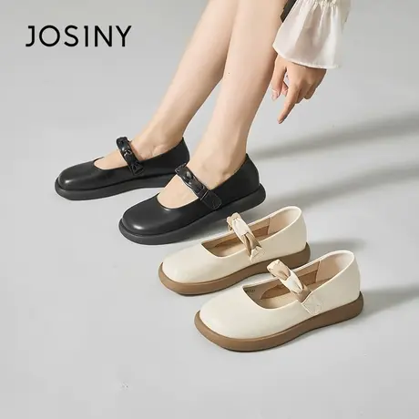 Josiny/卓诗尼小香风仙女小皮鞋2023夏季新款玛丽珍女鞋时尚单鞋商品大图