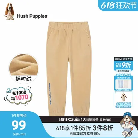 暇步士童装男童摇粒绒长裤秋冬季新款大童休闲儿童保暖加绒裤子商品大图