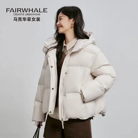 马克华菲廓形短款羽绒服女小个子冬季2025新款保暖加厚面包服外套图片