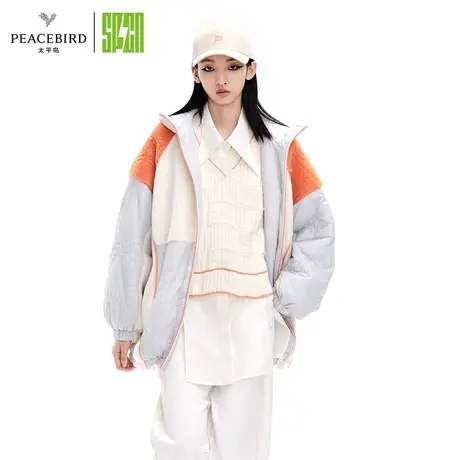 【商场同款】太平鸟SPCN系列2023年春季新款拼接仿羊羔毛便服图片