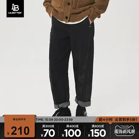 Lilbetter牛仔裤男士2023春秋季新款潮流男装百搭长裤廓形裤子LB商品大图