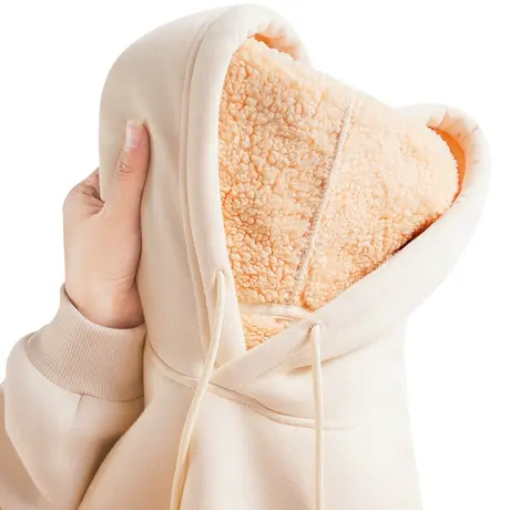 加厚卫衣女秋冬加绒2023新款冬季连帽厚外套羊羔绒超厚冬装上衣服商品大图