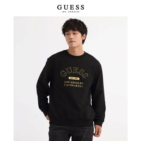 GUESS 男士印花宽松圆领套头休闲卫衣-MN3K9443商品大图