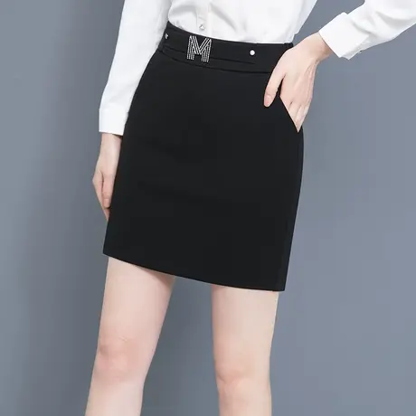 2023新款春季韩版包臀裙女高腰修身职业短裙半身裙OL西装裙一步裙图片