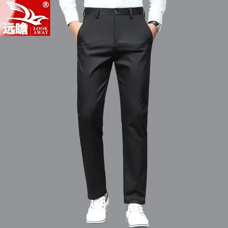 裤子男士休闲长裤冬季2022新款百搭直筒修身商务正装秋冬弹力西裤商品大图