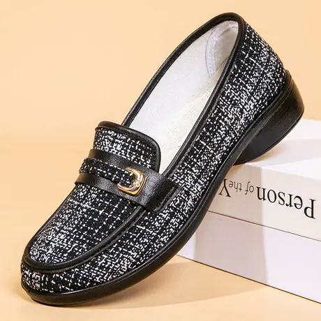 老北京布鞋女2024年春季新款妈妈鞋单鞋中老年软底舒适奶奶老人鞋图片