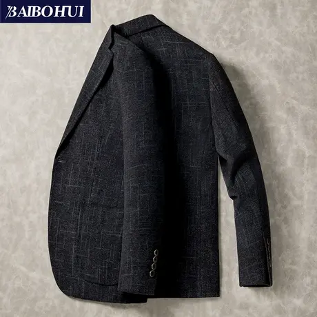 休闲西服男士外套韩版修身中年商务小西装春秋季单件百搭上衣男潮图片