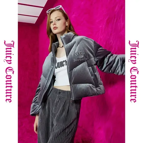 Juicy Couture橘滋23新款气质女皇皇冠logo刺绣女式羽绒服商品大图