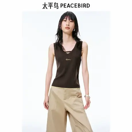 【商场同款】太平鸟女装2025年夏季新款凉感背心A3EFF2314商品大图