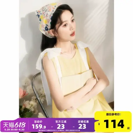 唐狮连衣裙2024新款女夏季女装裙子小个子背心裙公主裙图片
