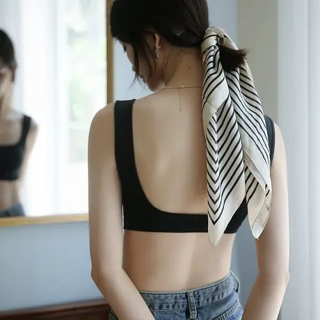 抹胸内衣女美背吊带背心带胸垫一体式莫代尔打底裹胸内搭夏季薄款商品大图