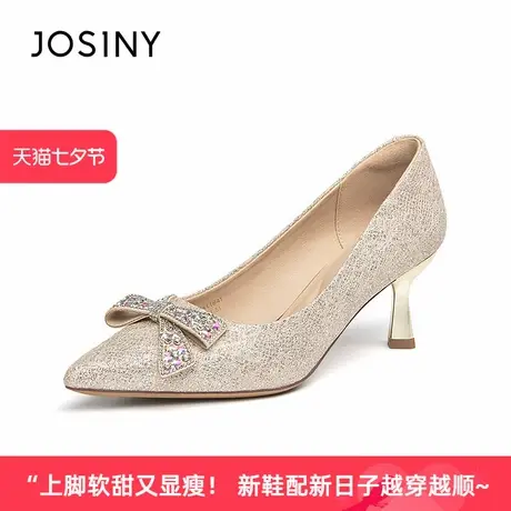 卓诗尼2025年夏季新款高跟鞋女鞋细跟婚鞋新娘鞋法式绝美小香风商品大图